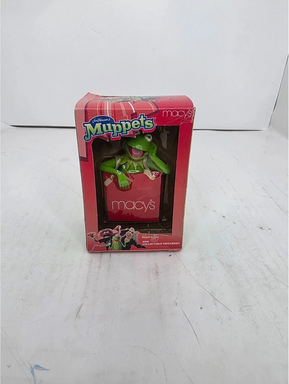 Vintage 2002 New Macy's Muppets Collectible Ornament Kermit the Frog 3.5